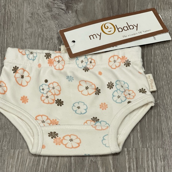My Baby Diaper Cover Flowers 6-9 month Organic K7 - Picture 3 of 3